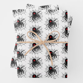 Hoja De Papel De Regalo Araña negra en la web