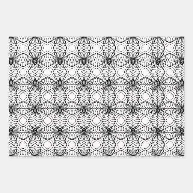 Hoja De Papel De Regalo Araña y Web (Anverso)