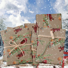 Hoja De Papel De Regalo Arándanos de alta calidad para vacaciones en Kraft