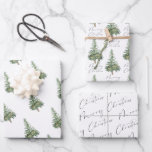 Hoja De Papel De Regalo Árbol de acuarela Boho Merry Christmas<br><div class="desc">Sencillo y hermoso regalo de vacaciones envuelto con un acuarela árbol de Navidad con Feliz Navidad escrito en un elegante tipo de letra caligrafía.</div>