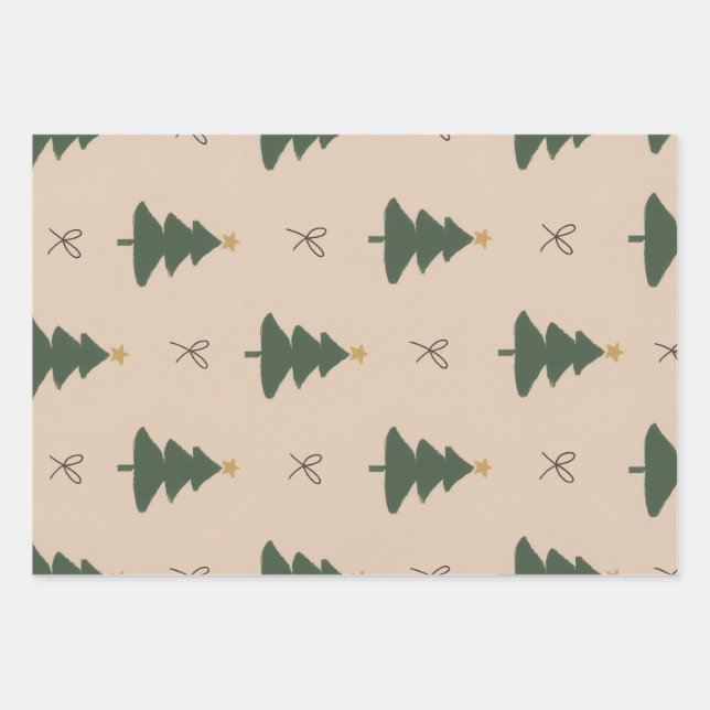 Hoja De Papel De Regalo árbol de Navidad (Anverso 3)