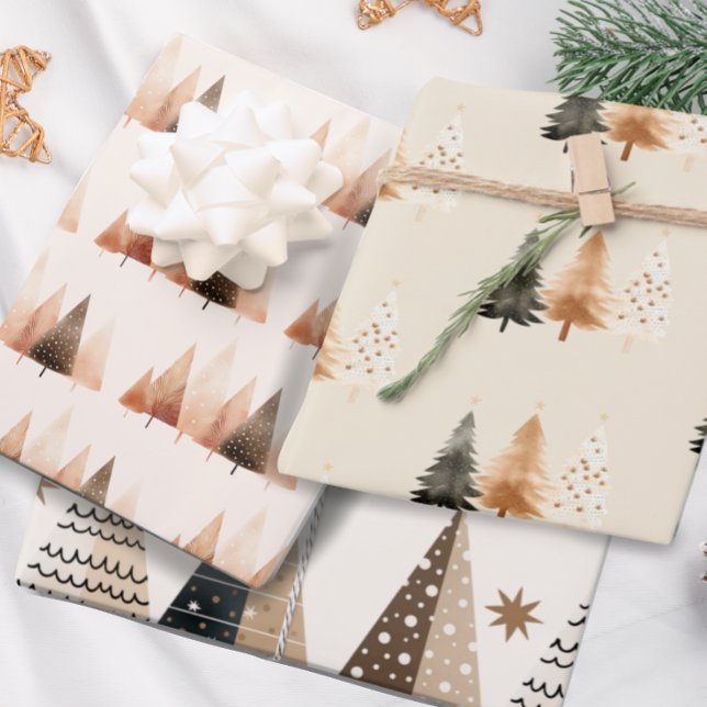 Hoja De Papel De Regalo Árbol de Navidad Neutral para los bosques de invie (Subido por el creador)