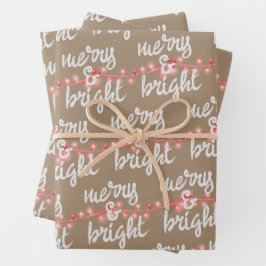 Hoja De Papel De Regalo Arbol de navidad rosa brillante y moro ilumina Kra