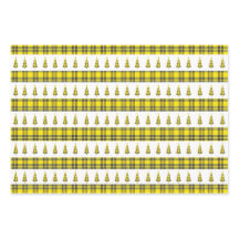 Árbol de Navidad Tartán amarillo fresco