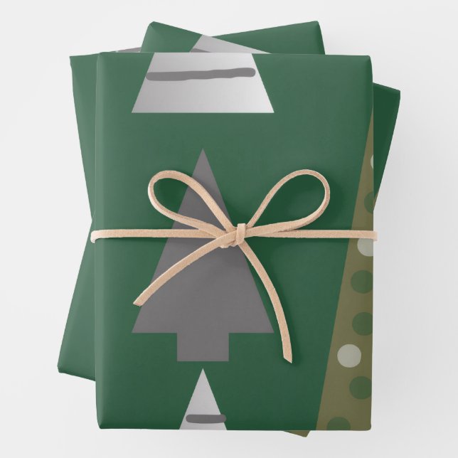 Hoja De Papel De Regalo Árboles de Navidad (In situ)