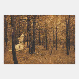 Hoja De Papel De Regalo Árboles del bosque de Angel Brown vintage gótico