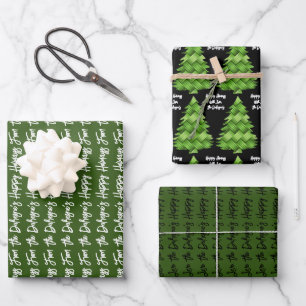 Hoja De Papel De Regalo Árboles navideños personalizados