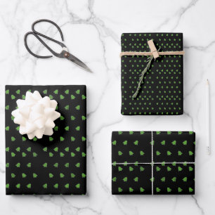 Hoja De Papel De Regalo Árboles navideños resplandecientes