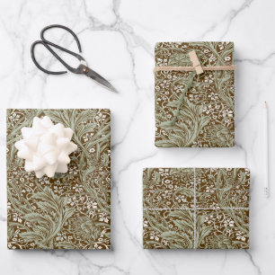 Hoja De Papel De Regalo Arcadia Vintage de William Morris totalmente sin c