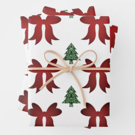 Hoja De Papel De Regalo arco de árbol de navidad