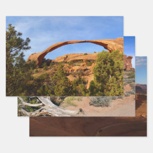Hoja De Papel De Regalo Arco Paisaje en el Parque Nacional Arches