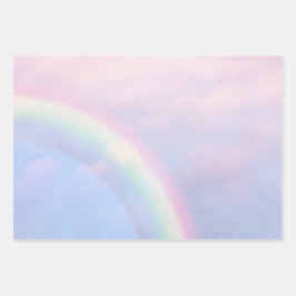 Hoja De Papel De Regalo Arcoiris de esperanza - pastel,
