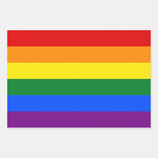 Hoja De Papel De Regalo Arcoiris del Orgullo LGBT (Anverso)
