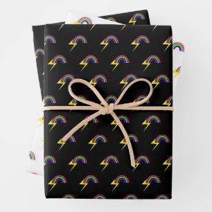 Hoja De Papel De Regalo Arcos de lluvia y relámpagos