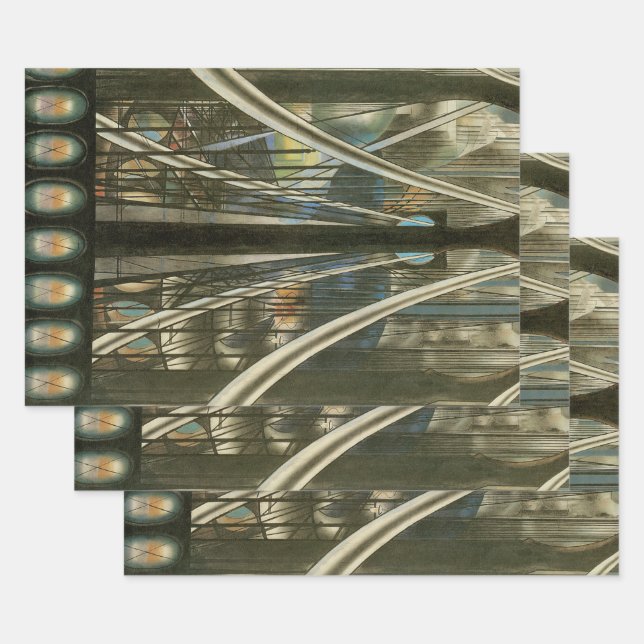 Hoja De Papel De Regalo Arquitectura de Nueva York, puente de Brooklyn (Set)