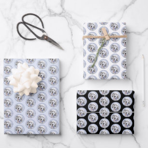 Hoja De Papel De Regalo Arreglo de inglés azul Belton Pintura de perro