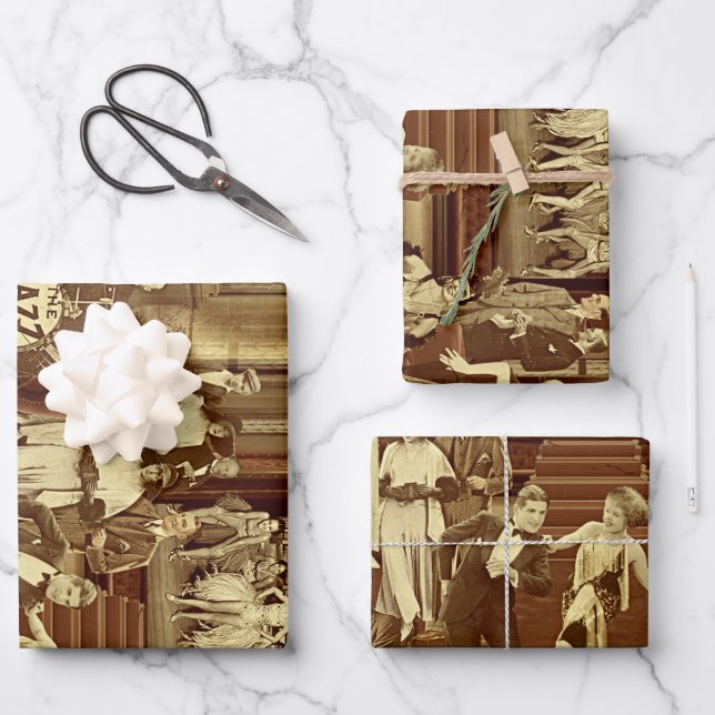 Hoja De Papel De Regalo Art Deco Night Club (Anverso)