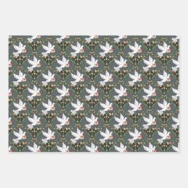 Hoja De Papel De Regalo Art Nouveau White Dove Love