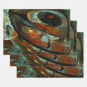 Hoja De Papel De Regalo Arte abstracto de división de tiempo