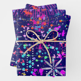 Hoja De Papel De Regalo Arte abstracto Jubileo Azul