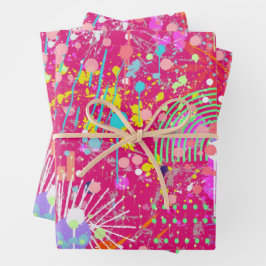 Hoja De Papel De Regalo Arte abstracto maximalista: la tienda de golosinas