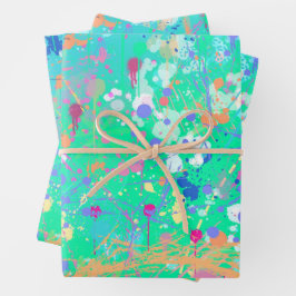Hoja De Papel De Regalo Arte abstracto: pequeñas criaturas marinas 