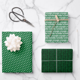 Hoja De Papel De Regalo Arte abstracto verde blanco negro de zigzag de vac