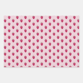 Hoja De Papel De Regalo Arte acuático de frambuesas frescas