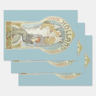 Hoja De Papel De Regalo Arte antiguo modernista, Holland Levensverzekering