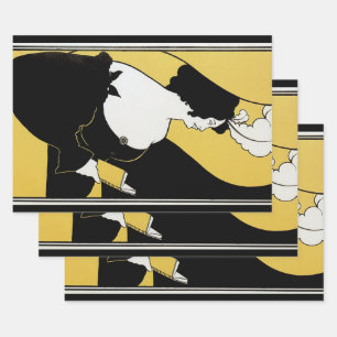 Hoja De Papel De Regalo Arte Antiguo Moderno, Mujer Leyendo un Libro Amari