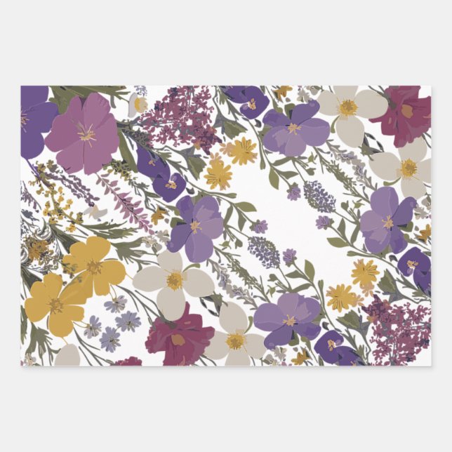 Hoja De Papel De Regalo Arte botánico (Anverso)