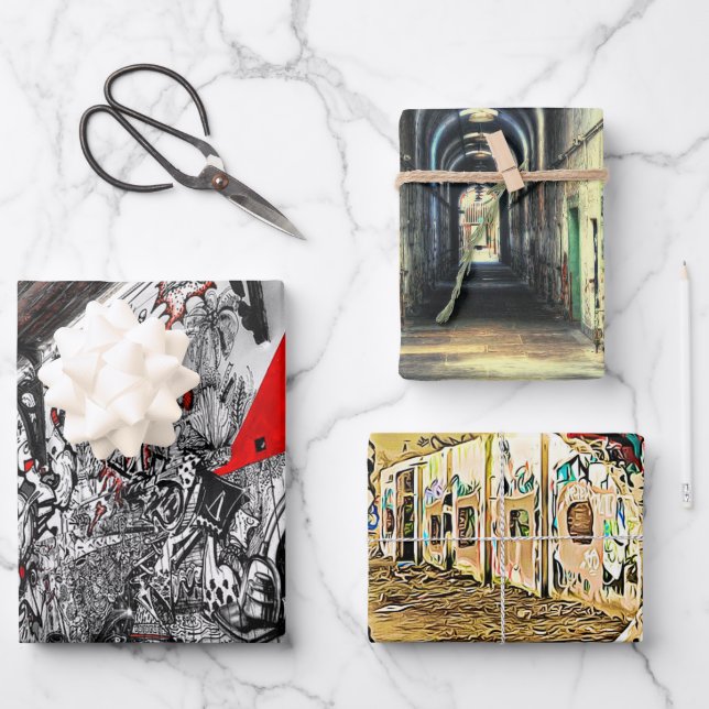 Hoja De Papel De Regalo Arte callejero, graffiti urbano (Anverso)