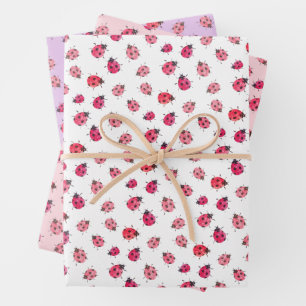 Hoja De Papel De Regalo Arte caprichoso de mariquita ilustrado a mano con 
