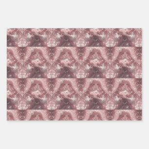 Hoja De Papel De Regalo Arte de fantasía rosa Serenidad Etéreo