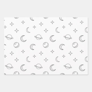 Hoja De Papel De Regalo Arte de Línea Celestial