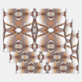 Hoja De Papel De Regalo Arte de Ombre de tono de tierra concéntrico con bo