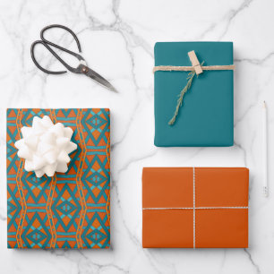 Hoja De Papel De Regalo Arte de patrón y colores al estilo del suroeste am