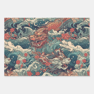 Hoja De Papel De Regalo Arte de tatuajes japonés