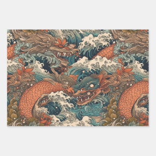 Hoja De Papel De Regalo Arte de tatuajes japonés