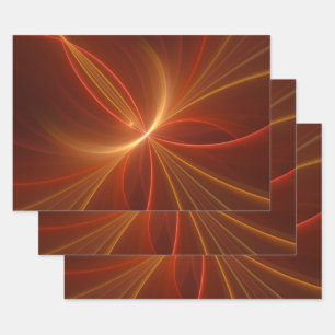 Hoja De Papel De Regalo Arte fractal abstracto místico moderno colores cál