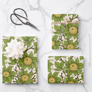 Hoja De Papel De Regalo Arte Nouveau del patrón del huerto de William Morr