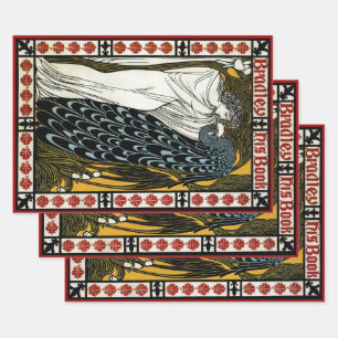 Hoja De Papel De Regalo Arte Nouveau Vintage, El Beso de William Bradley