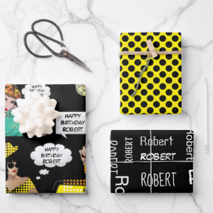 Hoja De Papel De Regalo Arte pop personalizado