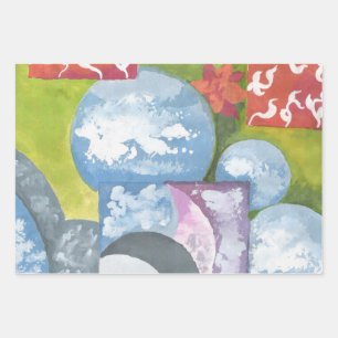 Hoja De Papel De Regalo Arte popular de observación de AnyaC