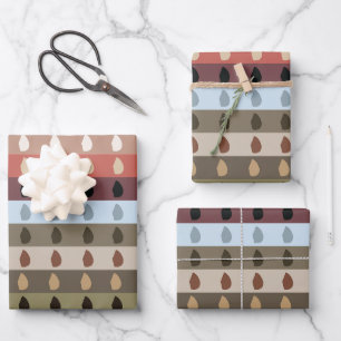 Hoja De Papel De Regalo Arte tribal de franja colorida