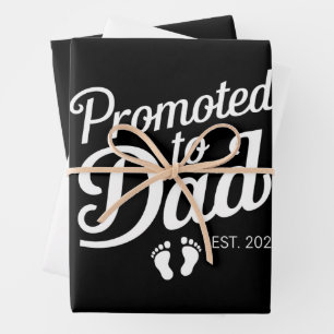 Hoja De Papel De Regalo Ascendido a Papá EST 2025 Divertido Pronto Seré Pa