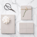 Hoja De Papel De Regalo Aspecto ligero de la tela<br><div class="desc">Diseño de color marrón claro con un aspecto de tela</div>