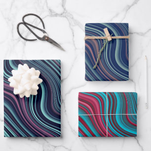 Hoja De Papel De Regalo Astración de la aglomeración de la ondulación rosa