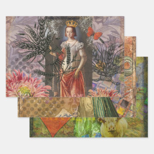 Hoja De Papel De Regalo Astrología de Virgo Retrato caprichoso