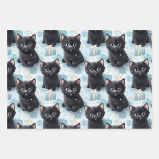 Hoja De Papel De Regalo Atrapado de gato